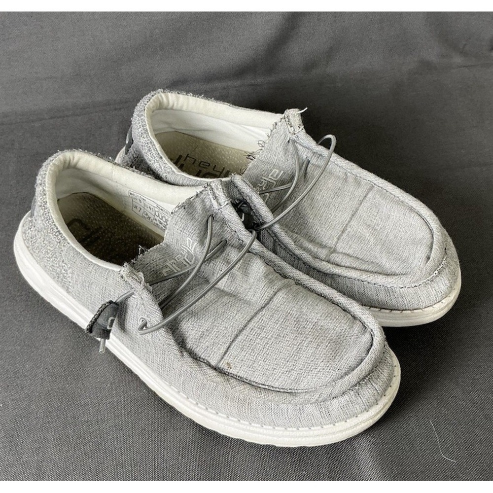 Hey Dude Wally Funk Gray Slip On Shoes Men's 8 Lightweight Casual